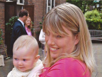 Emily and Juliet at Emily’s christening
